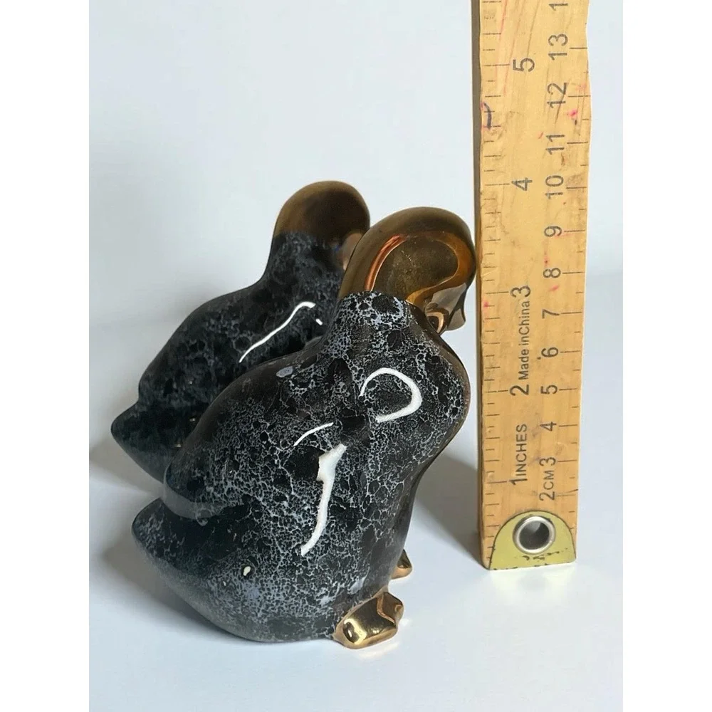 Vintage 1987 Enesco Pair Of Ducks geese Ceramic‎ Figurines Set Of 2 Minimalistic